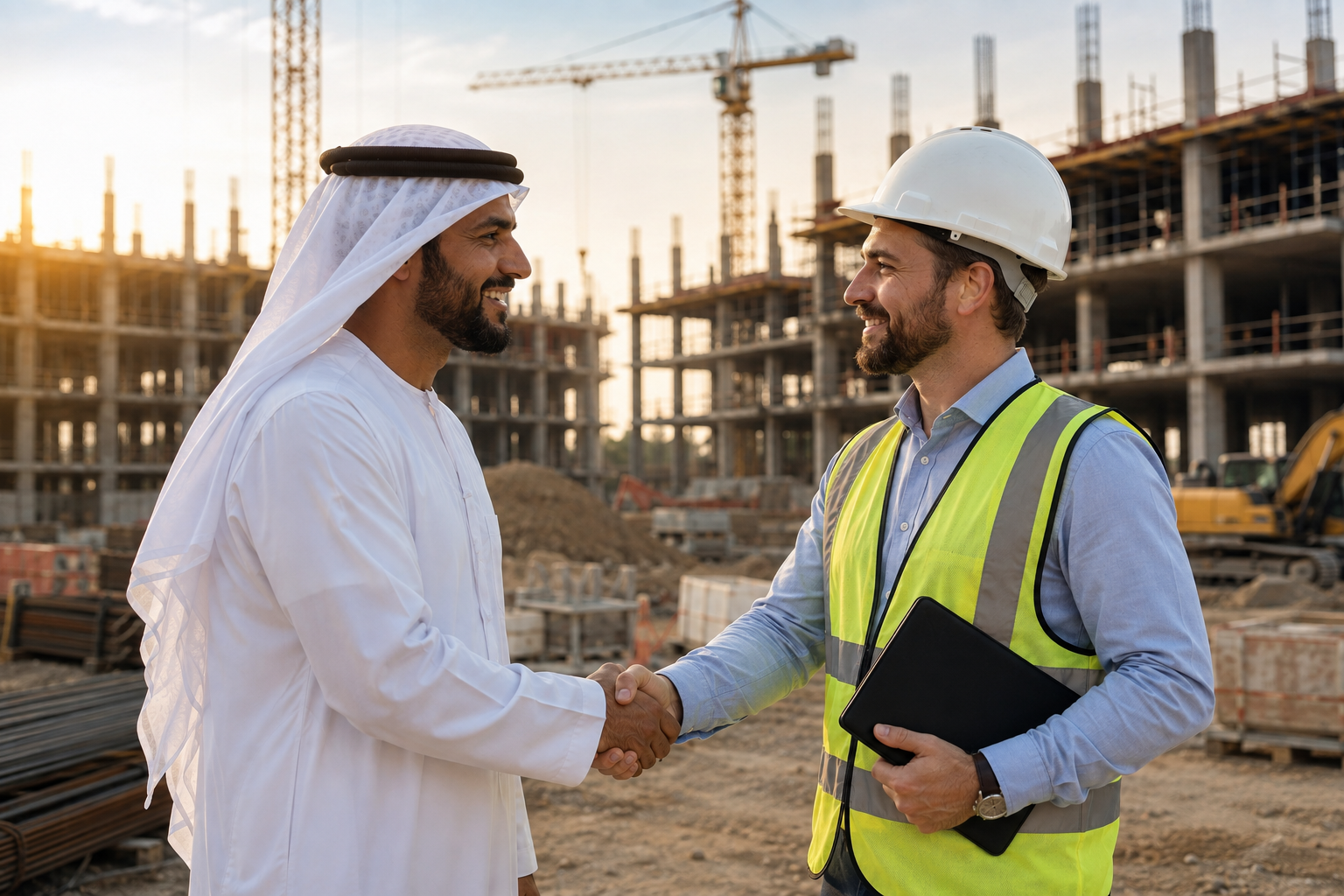 Project team on a construction site