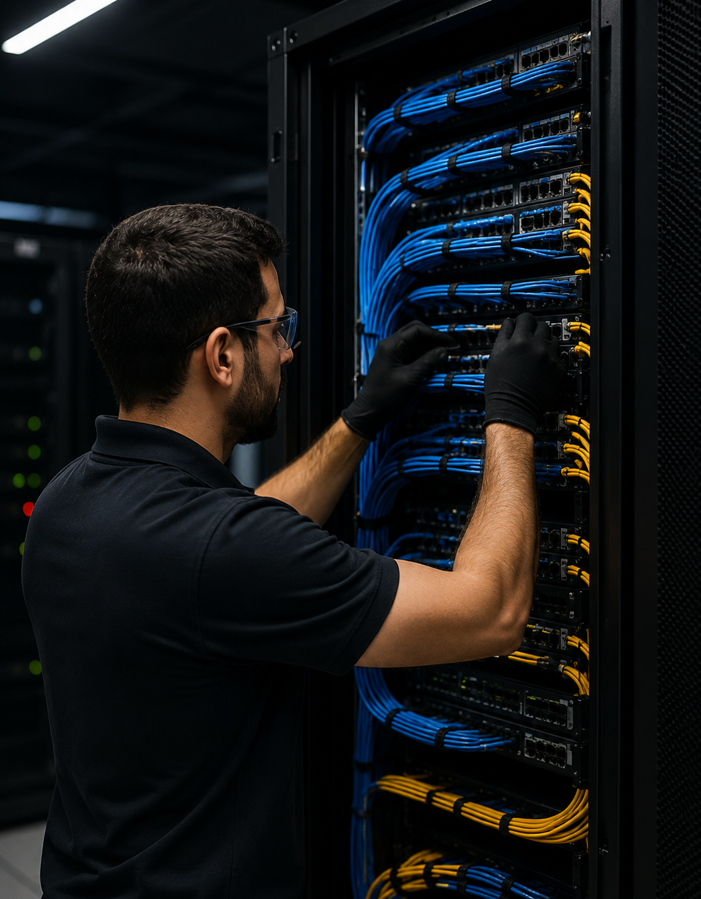 Network cabling and telecommunications installation